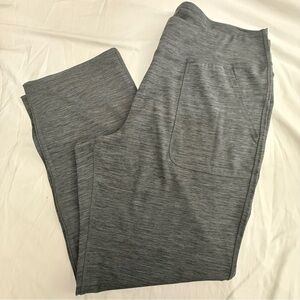 Lands’ End Plus Size 1X Heather Gray Pull-On Pants 16W 18W Stretch